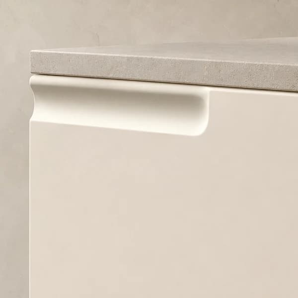 Front MDF i lyer në ngjyrë të ngrohtë me J-pull